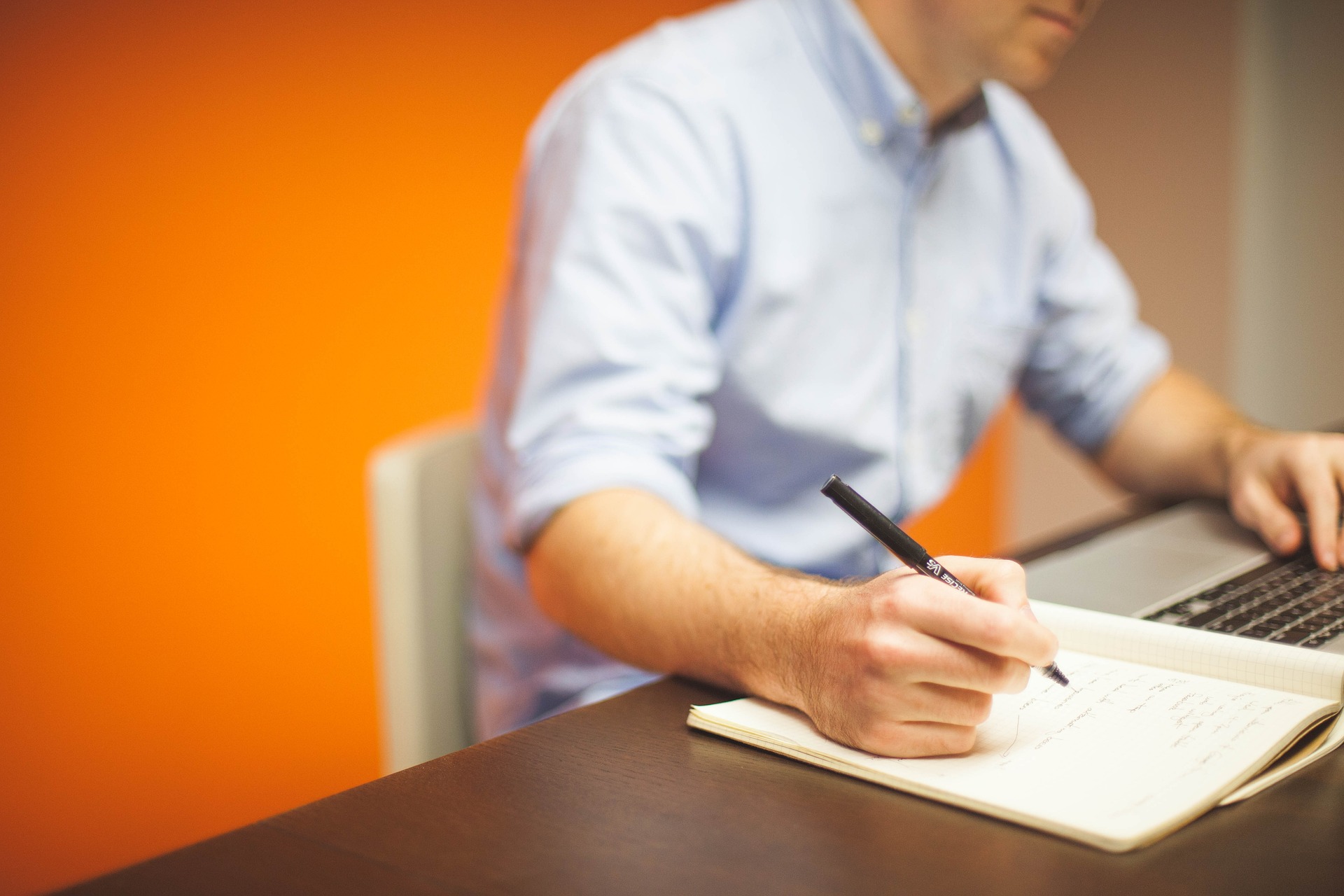 Working at Desk